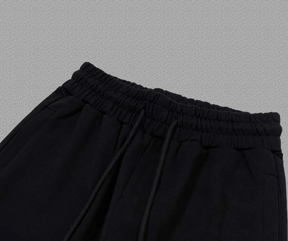 P125✨🔥 [Balenciaga] 2026 Autumn and Winter New Arrival Printed Letters Trousers and Sweatpants Premium Pure Cotton Double-Ply 400g Heavy Terry Cloth Fabric Color: Black Size: S M L XL 2XL